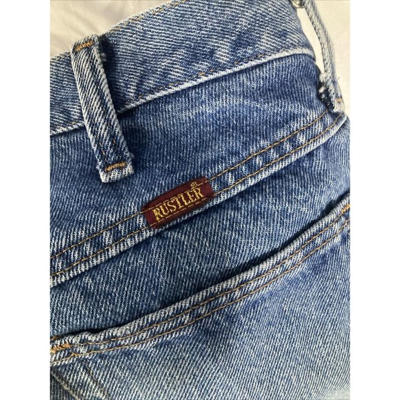 Rustler Men's Regular Fit Blue Denim Jeans, Size - 30 X 30 - Picture 2 of 6
